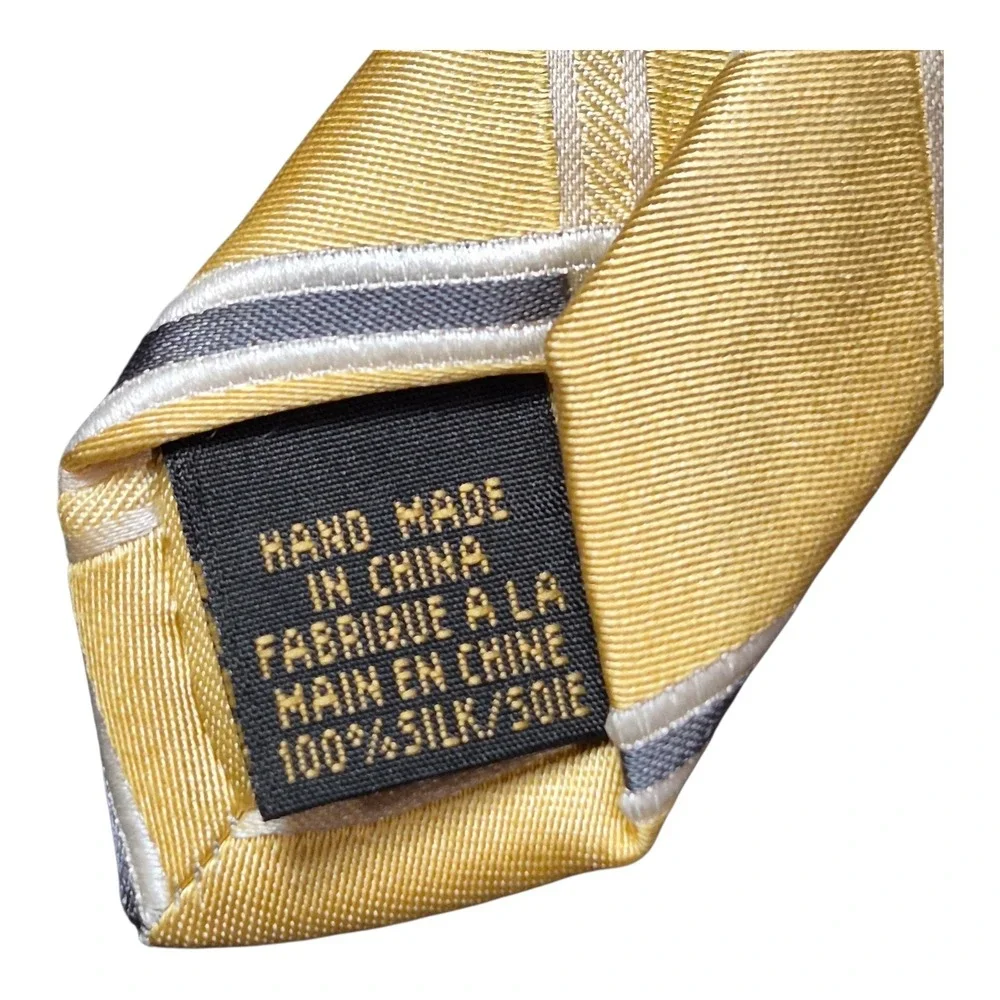 Donald J. Trump Signature Collection 100% Silk‎ Tie Yellow Plaid 62